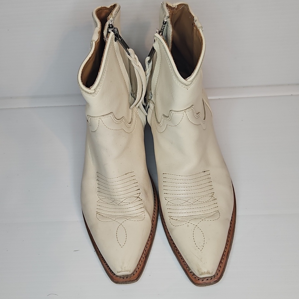 Tecovas The Daisy Bone Calfskin Leather Western Cowboy Boots Women’s Size 5